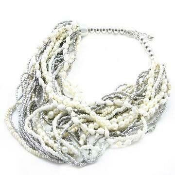 Multi Strand Pearl & Shell Necklace Multi Strand Pearl & Shell Necklace