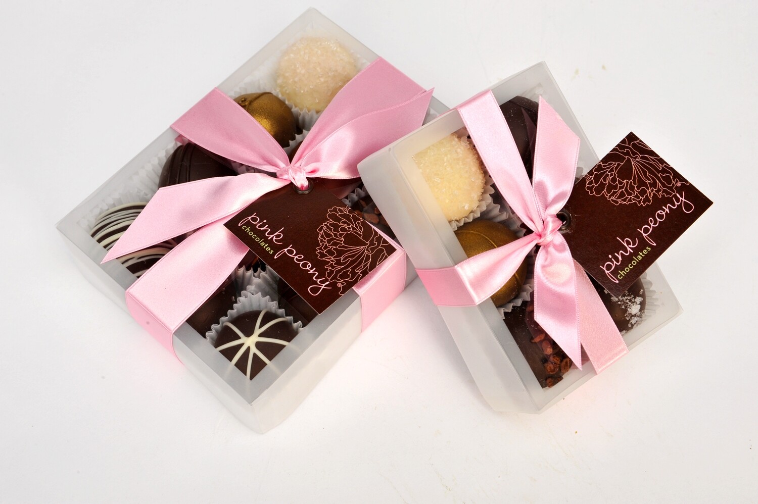 Pink Peony Truffles - Dark Chocolate Collection Pink Peony Truffles - Dark Chocolate Collection