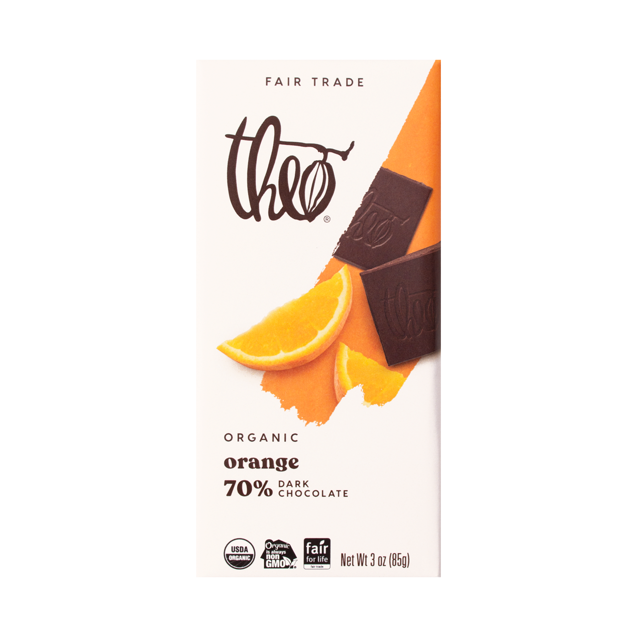 Theo Orange 70% Dark Chocolate Bar Theo Orange 70% Dark Chocolate Bar