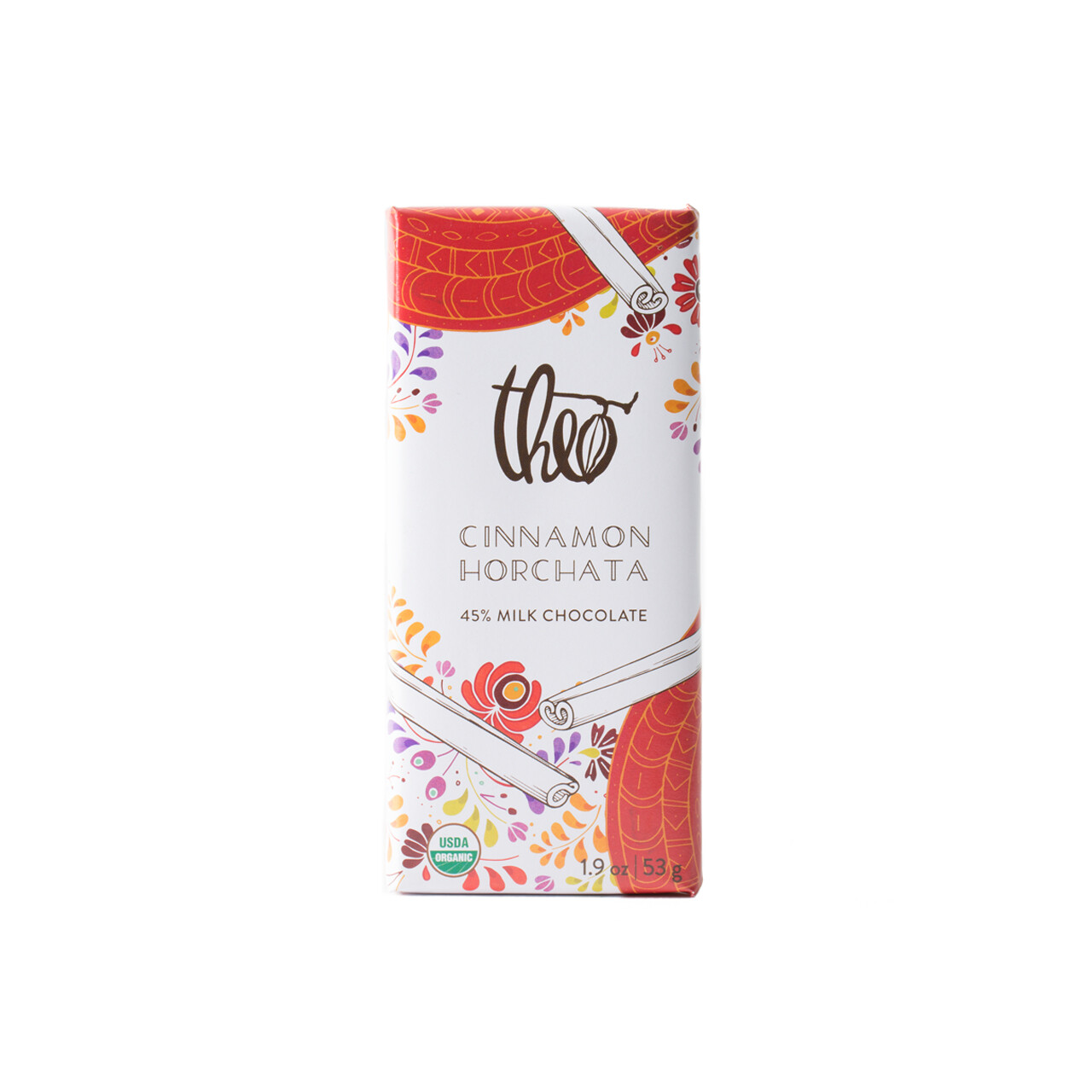 Theo Cinnamon Horchata 45% Milk Chocolate Bar Theo Cinnamon Horchata 45% Milk Chocolate Bar