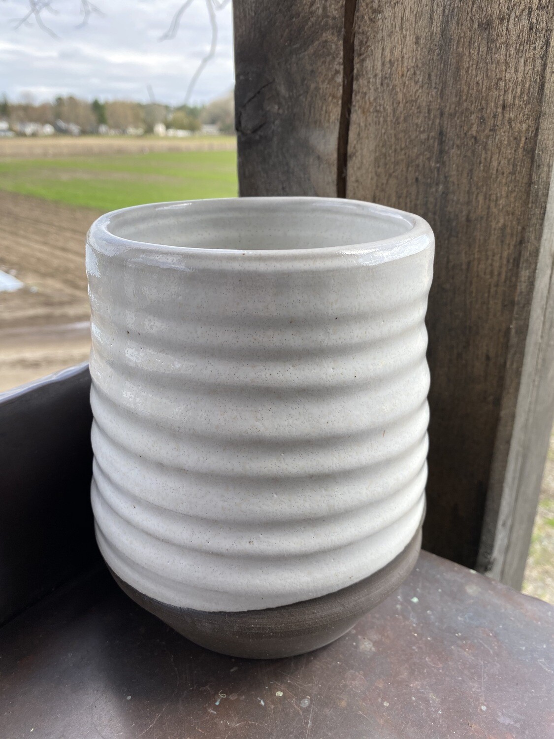 Sea Changes Ceramics | White Utensil Crock | item i101 Sea Changes Ceramics | White Utensil Crock | item i101