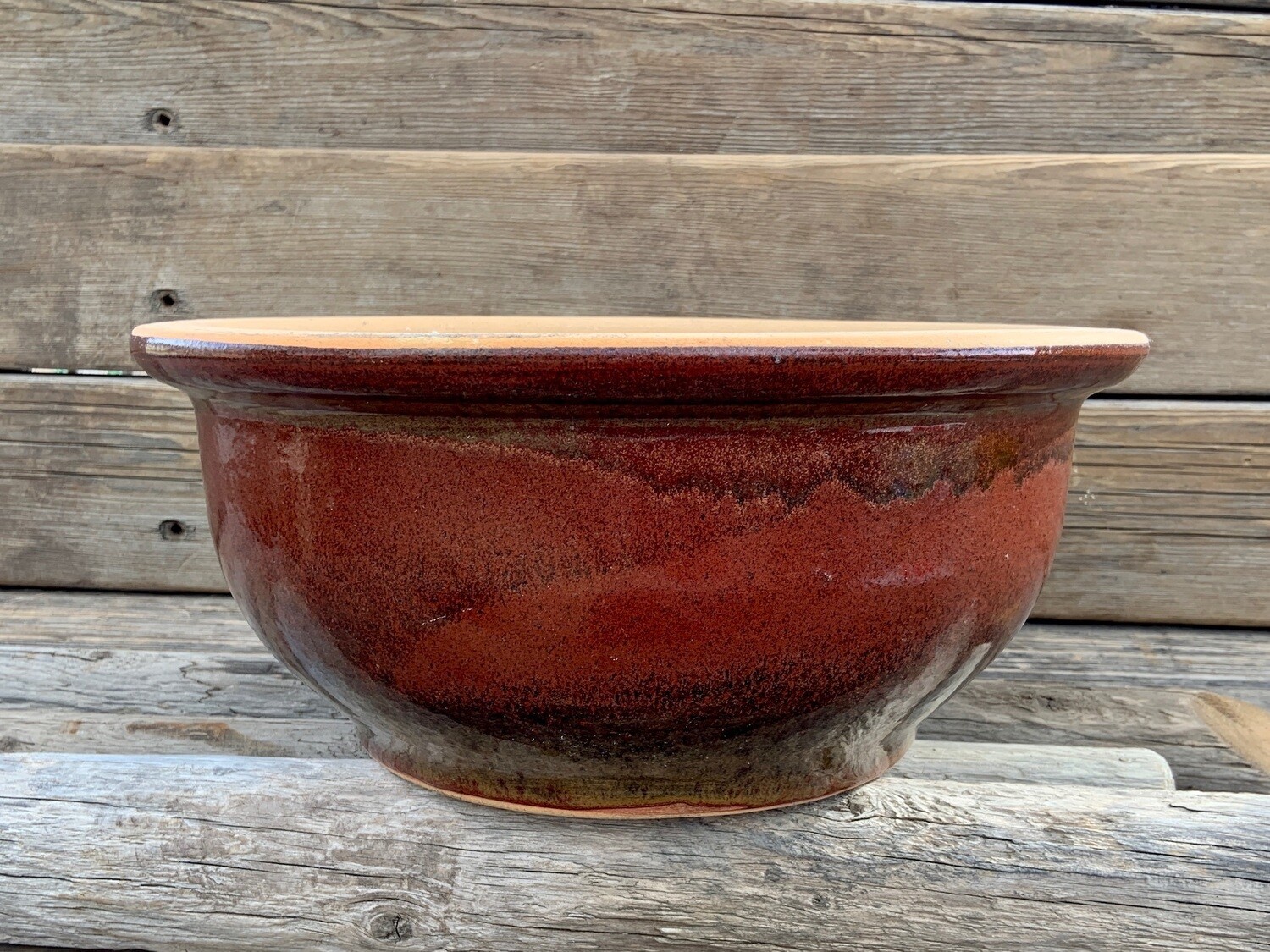 Greenhouse Pot | Glazed Low Planter | 15 Greenhouse Pot | Glazed Low Planter | 15