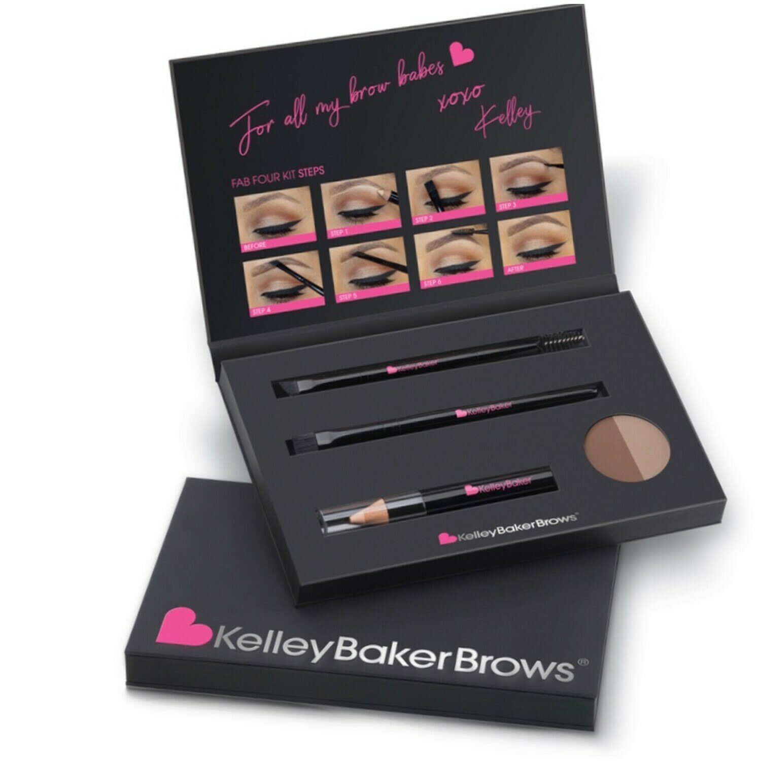 Kelley Baker Brows Fab Four Kit (BROWN/DARK BROWN - LIGHT) Kelley Baker Brows Fab Four Kit (BROWN/DARK BROWN - LIGHT)
