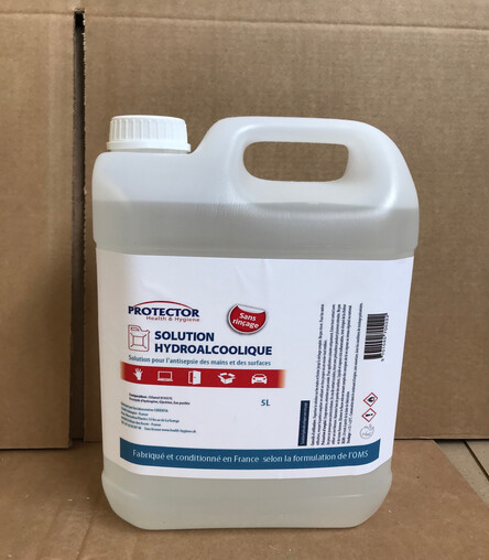 Solution hydroalcoolique : Bidon de 5l Solution hydroalcoolique : Bidon de 5l