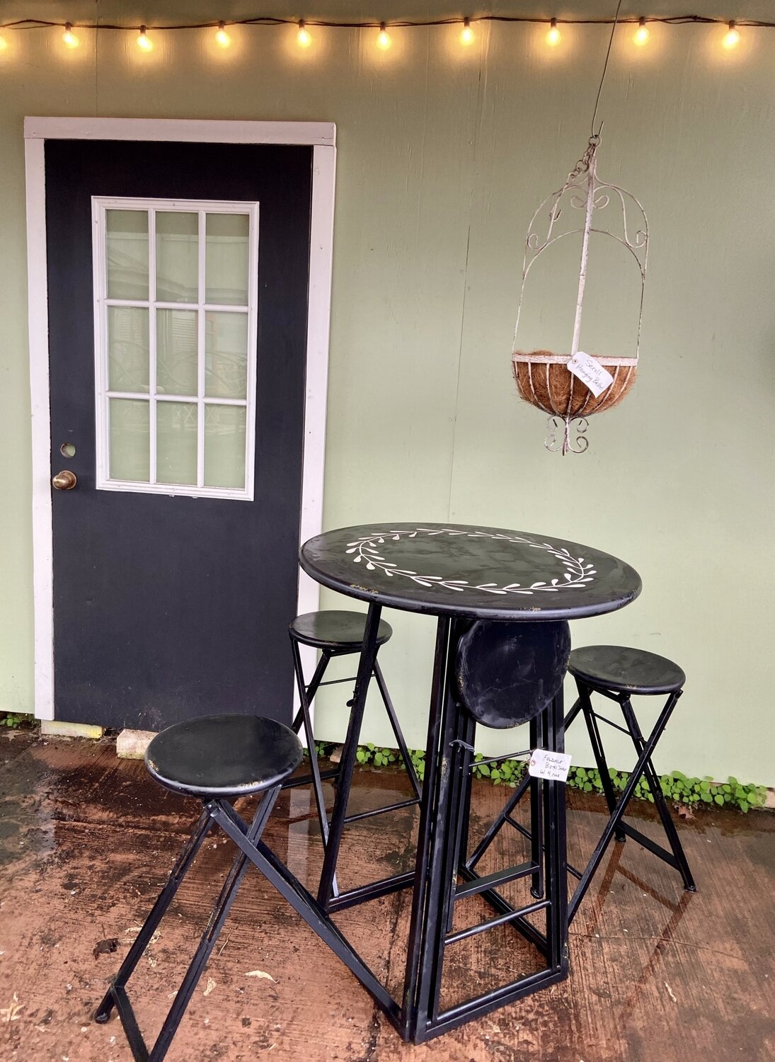 Foldable Bistro Table with 4 Stools Foldable Bistro Table with 4 Stools
