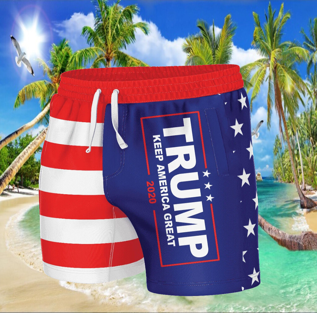 trump 2020 swim trunks