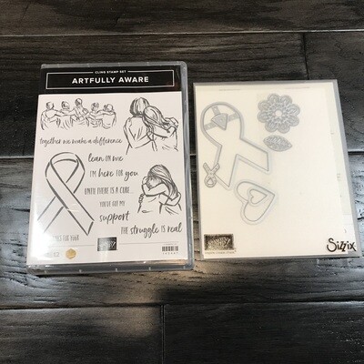 Artfully Aware Cling Stamp Set & Support Ribbon Dies Artfully Aware Cling Stamp Set & Support Ribbon Dies