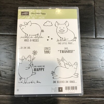 This Litty Piggy Cling Stamp Set This Litty Piggy Cling Stamp Set