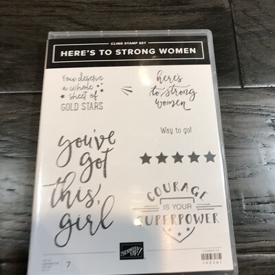 Here's to Strong Women Cling Stamp Set Here's to Strong Women Cling Stamp Set