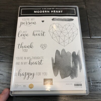 Modern Heart Cling Stamp Set Modern Heart Cling Stamp Set