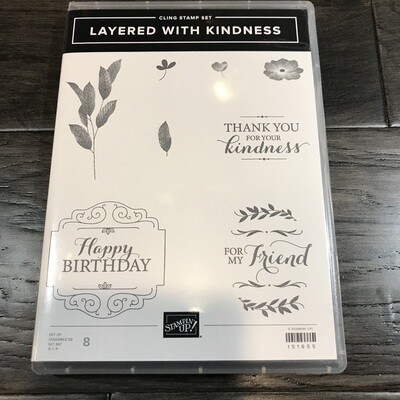 Layered With Kindness Cling Stamp Set Layered With Kindness Cling Stamp Set