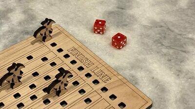 Horse Racing Dice Game - Laser Engraved Horse Racing Dice Game - Laser Engraved