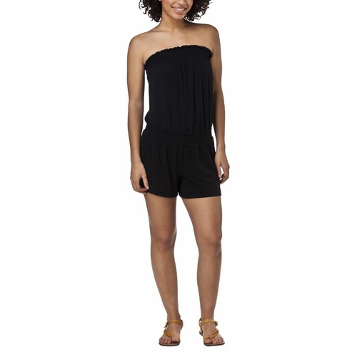 strapless romper black