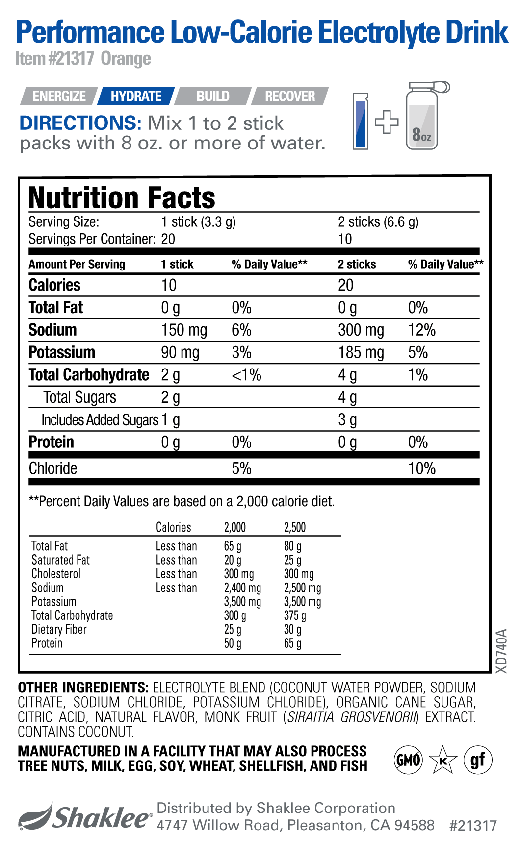 Performance Low-Calorie Electrolyte Drink ORANGE