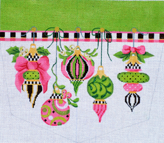 Victorian Stocking Cuff (Handpainted by Kelly Clark) Victorian Stocking Cuff (Handpainted by Kelly Clark)