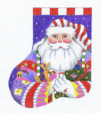 Nordic Santa Minisock (handpainted by Melissa Shirley) Nordic Santa Minisock (handpainted by Melissa Shirley)