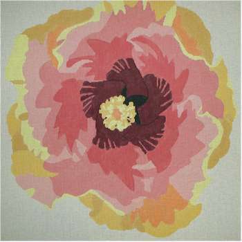 Hibiscus Rug (handpainted by Jean Smith) Hibiscus Rug (handpainted by Jean Smith)
