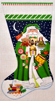 Toyland Santa Stocking (handpainted by Melissa Shirley) Toyland Santa Stocking (handpainted by Melissa Shirley)