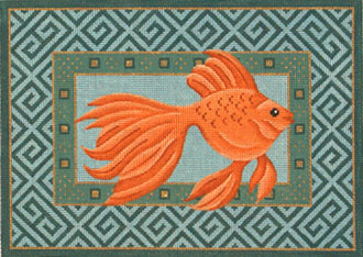 Goldfish Swimming Right (Handpainted from JP Needlepoint) Goldfish Swimming Right (Handpainted from JP Needlepoint)