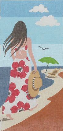 Beach Lady (Handpainted by Lee Needlearts) Beach Lady (Handpainted by Lee Needlearts)