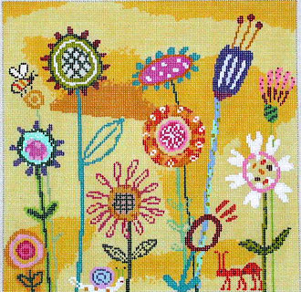 Amy's Yellow Garden (Handpainted by Birds of a Feather) Amy's Yellow Garden (Handpainted by Birds of a Feather)