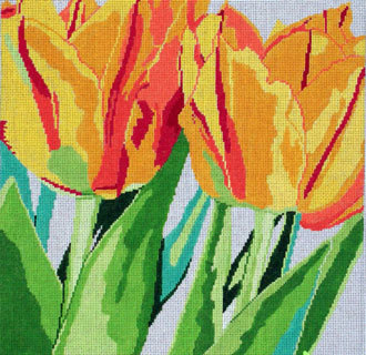 Flaming Tulips (handpainted by Jean Smith) Flaming Tulips (handpainted by Jean Smith)
