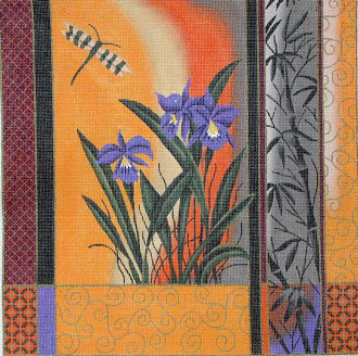 Orchid & Dragonfly (Handpainted by JP Needlepoint) Orchid & Dragonfly (Handpainted by JP Needlepoint)