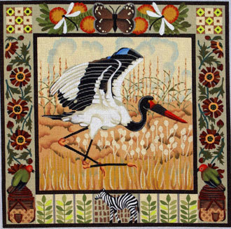 Saddle-billed Stork (handpainted by Melissa Shirley) Saddle-billed Stork (handpainted by Melissa Shirley)