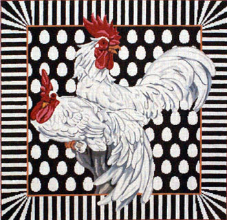 Two Chickens (Handpainted by Barbara Russell Designs) Two Chickens (Handpainted by Barbara Russell Designs)