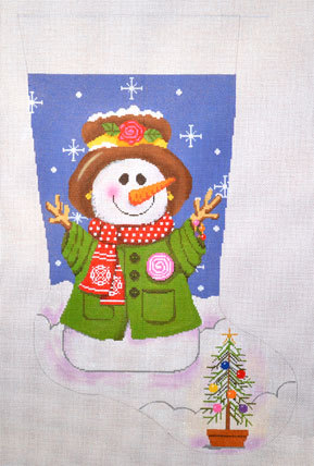 Woodland Snow Lady Stocking (handpainted by All About Stitching) Woodland Snow Lady Stocking (handpainted by All About Stitching)