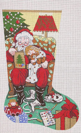 Storytime / Girl Stocking (Handpainted by Lee's Needle Arts) Storytime / Girl Stocking (Handpainted by Lee's Needle Arts)