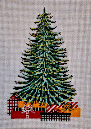 Old Christmas Tree Pillow (Handpainted by Needle Crossings) Old Christmas Tree Pillow (Handpainted by Needle Crossings)
