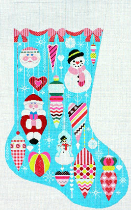 Glitzy Ornament Stocking (Handpainted by Shelly Tribbey Designs) Glitzy Ornament Stocking (Handpainted by Shelly Tribbey Designs)
