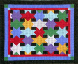 Patchwork Star Tallis Bag (handpainted by Susan Roberts) Patchwork Star Tallis Bag (handpainted by Susan Roberts)