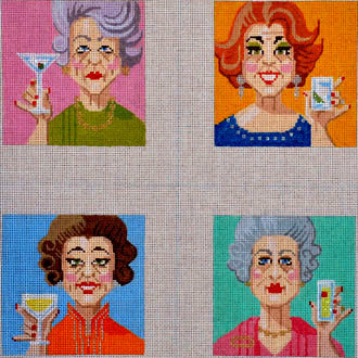 Coasters, Ladies Who Lunch, Set of 4 (Handpainted by Labors of Love) Coasters, Ladies Who Lunch, Set of 4 (Handpainted by Labors of Love)