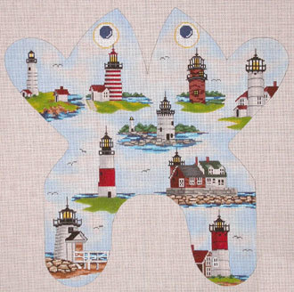 Northeast Lighthouse Frog (handpainted by CBK Needlepoint Collection) Northeast Lighthouse Frog (handpainted by CBK Needlepoint Collection)