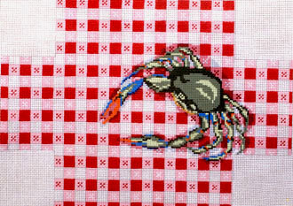 Crab on Tablecloth Brick Cover (Handpainted by Needle Crossing) Crab on Tablecloth Brick Cover (Handpainted by Needle Crossing)