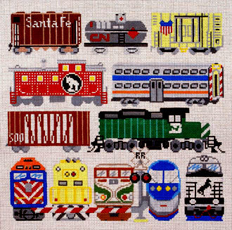 Train Cars (handpainted by Susan Roberts) Train Cars (handpainted by Susan Roberts)