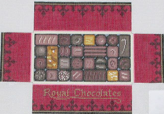 Box of Chocolates Brick Cover (Hand painted canvas by Susan Roberts designs) Box of Chocolates Brick Cover (Hand painted canvas by Susan Roberts designs)