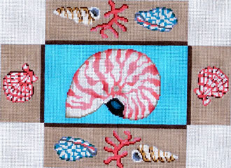 Nautilus Shell Brick Cover ll (handpainted by All About Stitching) Nautilus Shell Brick Cover ll (handpainted by All About Stitching)
