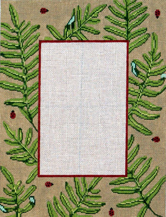 Fern & Lady Bugs Picture Frame (Handpainted by Gayla Elliott Designs) Fern & Lady Bugs Picture Frame (Handpainted by Gayla Elliott Designs)