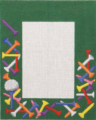 Golf Tees Picture Frame (handpainted by Susan Roberts) Golf Tees Picture Frame (handpainted by Susan Roberts)