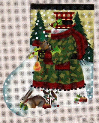 Holly Snowman Mini-Sock (handpainted by Melissa Shirley) Holly Snowman Mini-Sock (handpainted by Melissa Shirley)