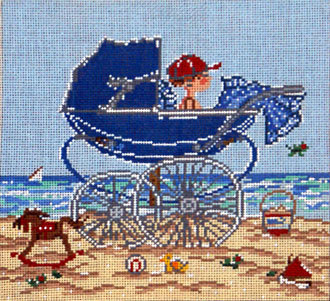 Baby Carriage/Boy (Handpainted by Cooper Oaks) Baby Carriage/Boy (Handpainted by Cooper Oaks)