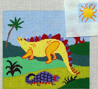 Dinosaur Tooth Fairy Pillow (2 canvases) Handpainted from Julia's Needleworks Dinosaur Tooth Fairy Pillow (2 canvases) Handpainted from Julia's Needleworks