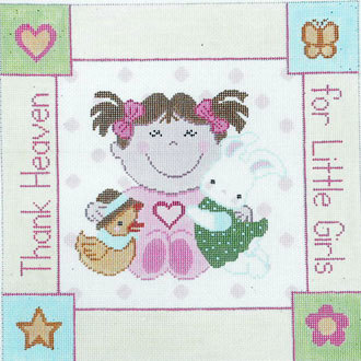 Thank Heaven for Little Girls (Handpainted by Lee's Needle Arts, Inc) Thank Heaven for Little Girls (Handpainted by Lee's Needle Arts, Inc)