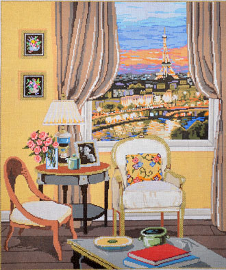 Parisian View (hand painted by Sandra Gilmore) Parisian View (hand painted by Sandra Gilmore)