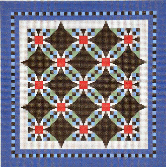 Wedding Ring Star Quilt (handpainted by Susan Roberts) Wedding Ring Star Quilt (handpainted by Susan Roberts)