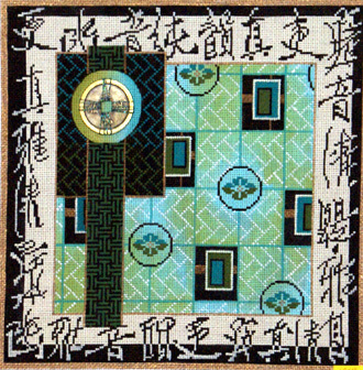 Asian Jewels (hand painted from Mindy's Needlepoint Factory) Asian Jewels (hand painted from Mindy's Needlepoint Factory)