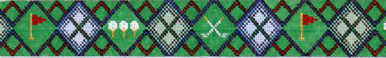 Golf Argyle Belt (Handpainted by Voila) Golf Argyle Belt (Handpainted by Voila)